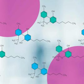 Scientific CBD and THC molecules