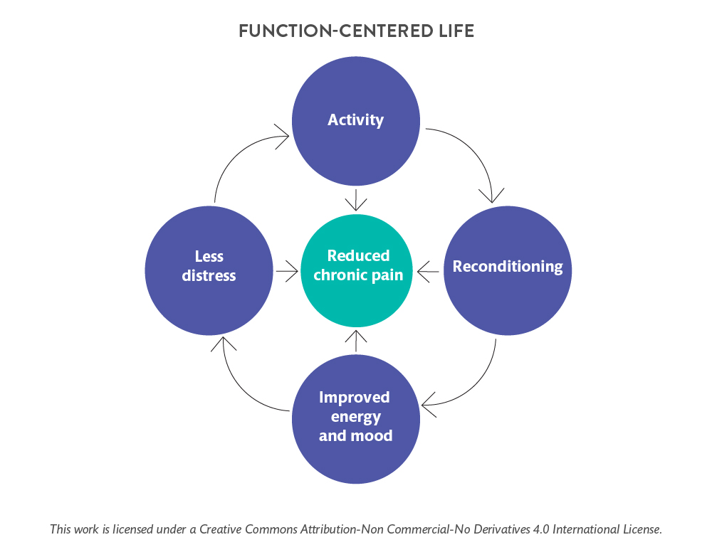 A diagram of a function centred life for a chronic pain patient